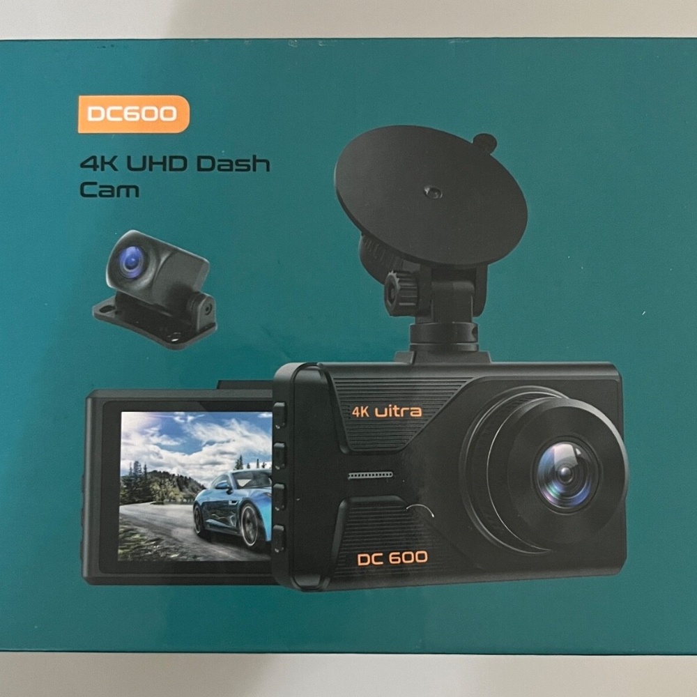 Open Box Spade Dash Cam Front and Rear 4K GPS WiFi Dual Dash Camera DC600